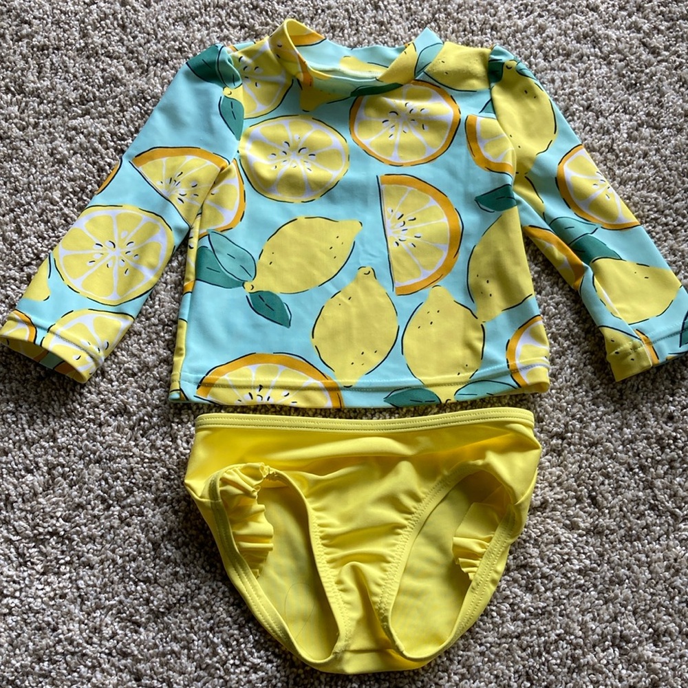 Carter’s Swim Lemons Rashguard Set size 9 months